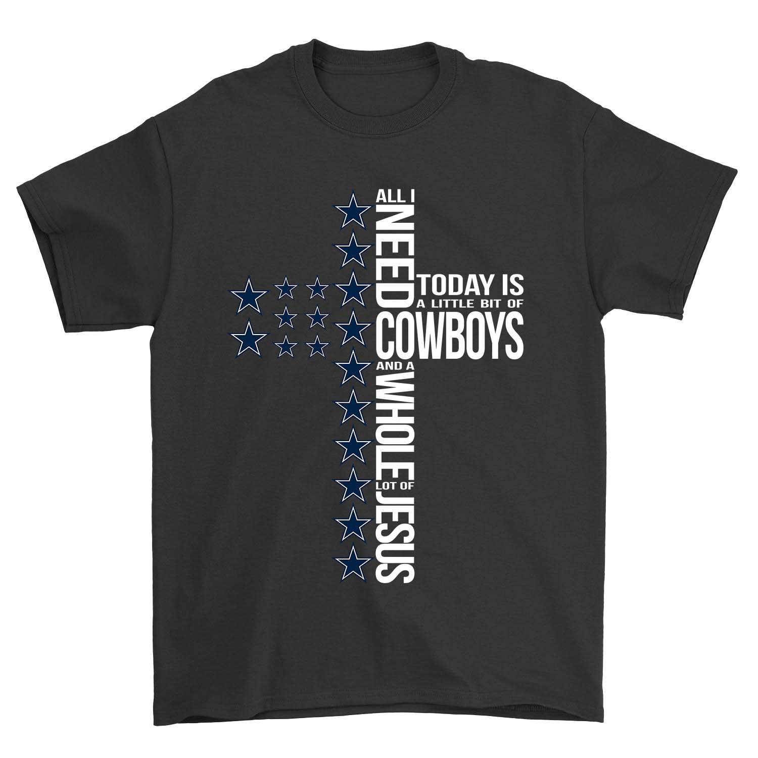 Dallas Cowboys "jesus & Cowboys" Christian Fan T-Shirt